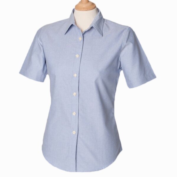 Henbury Ladies Short Sleeve Classic Oxford Shirt Thumbnail