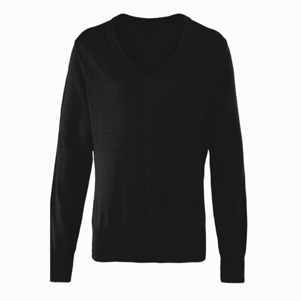 Premier Ladies Knitted Cotton Acrylic V Neck Sweater Thumbnail
