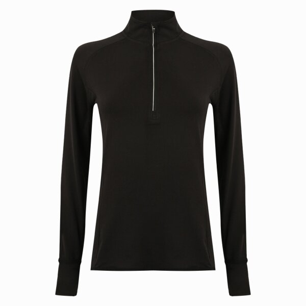 Tombo Ladies Long Sleeve Zip Neck Performance Top Thumbnail